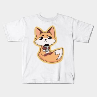 Floating Foxy Coffee Kids T-Shirt